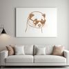 A ferret wearing sunglasses in a simple vector illustration.
