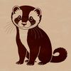 Furry Family Friend A small, furry mammal with a long body and pointed muzzle, commonly kept as a domestic pet.
