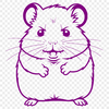 Free SVG Hamster Clip Art A simple illustration of a hamster, suitable for digital and commercial applications.