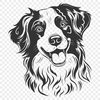 Artistic Australian Shepherd In SVG - For Free Download, Commercial Use