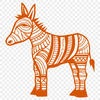 Standing Donkey Vector Drawing - PNG Free Download