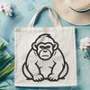 Artistic Gorilla In DXF For Free Download