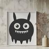 Monster Drawing In SVG, PNG, PDF And DXF Formats