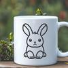 Stunning Sitting Rabbit In DXF - Commercial Use