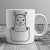Compact Alpaca Illustration A free-standing alpaca illustration with a compact body and long neck.
