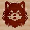 Pomeranian Dog Illustration A digital illustration of a Pomeranian dog's head, suitable for vector art and design.