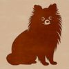 Cute Fluffy Dog Breed Illustration A small, fluffy Pomeranian sitting on a surface, rendered as a vector graphic.