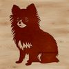 Fluffy Pomeranian Sitting Cute A small, adorable dog sitting on its haunches, with a fluffy coat and cute facial expression.