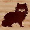 Free Pomeranian SVG File Download A high-quality digital illustration of a sitting Pomeranian dog in vector format.