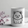 Creative Sitting Pomeranian Vector Craft File