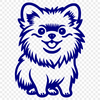 Sitting Pomeranian DXFs - Free Commercial Use