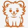 Sitting Pomeranian PDFs - Free Commercial Use