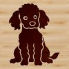 Vector Poodle Clip Art Design An illustration of a sitting poodle in vector format.