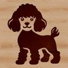 Cute Poodle Clip Art A standing poodle in vector format.