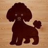 Cute Black Poodle Illustration A black and white illustration of a standing poodle in a standard pose.