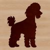 Vector Poodle Illustration in Black Outline A high-quality SVG image of a standing Poodle in silhouette form.