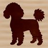 Cute Poodle Silhouette Vector A simple silhouette of a standing Poodle, suitable for vector graphics and cutting machine designs.
