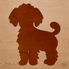 Standing Poodle SVG Design A detailed silhouette of a standing poodle in vector design.