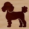 Poodle Silhouette Vector Art A stylized silhouette of a standing Poodle in vector format.