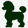 Standing Poodle Silhouette - SVG Free Download