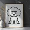 Sitting Poodle Printable Image