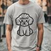 Free Sitting Poodle Stencil - SVG