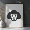 Poodle Digital Drawing In SVG, PNG, PDF And DXF Formats