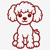 Poodle Stencil In SVG, PNG, PDF And DXF Formats