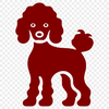 Free Standing Poodle Vector Art