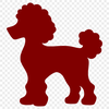 Beautiful Standing Poodle Vector Art