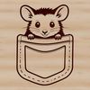 Possum Close-Up Artwork SVG A close-up illustration of a possum's face, showcasing its distinctive features.