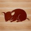 Relaxed Possum SVG Clip Art Design A wild animal illustration of a sleeping possum in vector format.