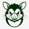 Colorful Opossum Design Vector A high-resolution illustration of a possum, a wild animal commonly found in various parts of the world.