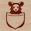 Marsupial Portrait SVG File A small, nocturnal marsupial with a pointed snout and prehensile tail, found in various parts of the world.