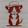 A vector graphic image of a possum, suitable for digital designs.