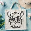 Wild Possum Portrait in Playful Illustration Style An illustration of a possum wearing glasses, depicted in a playful and realistic style.