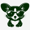 Colorful Possum in Shades A cartoon possum with sunglasses created as a scalable vector graphic (SVG).