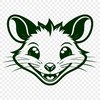 Free Possum Clip Art SVG Image An illustration of a possum, a small wild animal native to various parts of the world.