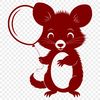 A simple illustration of a possum animal in a neutral background, suitable for various designs.