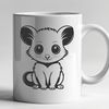 A detailed illustration of a possum, created as a vector graphic.