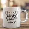 Playful Wildlife Possum Character A cartoon possum wearing glasses, depicted in vector format with bold lines and simple colors.