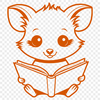 Possum Illustration in Simple Vector Style A small, nocturnal marsupial with a pointed snout and prehensile tail is depicted in a simple vector illustration.
