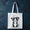 A vector illustration of a possum animal wearing a hat.