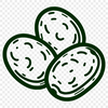 A detailed illustration of a potato, suitable for crafting and design projects.