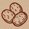 Delicate Potato Illustration A detailed illustration of a potato as a vector graphic.