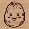 Beautiful Potato Illustration A detailed illustration of a potato, created as vector art, ideal for digital designs and print projects.