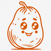 A high-quality SVG graphic of a potato suitable for digital art and design projects.