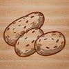 Stylized Potato Illustration for Vector Design A stylized illustration of a potato, suitable for vector design and commercial or personal use.
