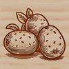 Free SVG Potato Design A detailed illustration of a potato, suitable for vector design and cutting machine projects.