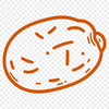 A high-quality SVG illustration of a potato, ideal for vector art projects and design templates.